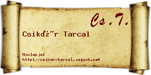 Csikár Tarcal névjegykártya